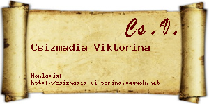 Csizmadia Viktorina névjegykártya